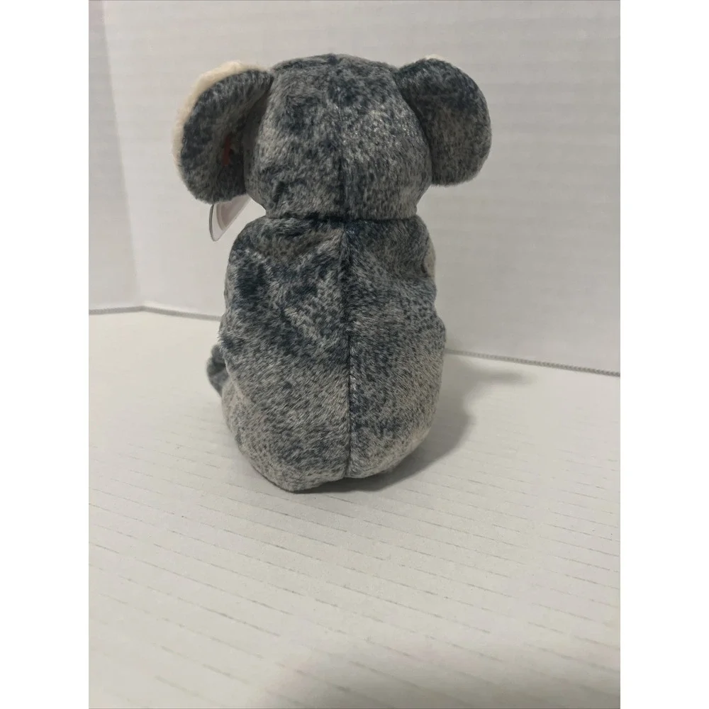 TY‎ Beanie Baby Eucalyptus Blue & Off White Bear PE Pellets 1999 Mint TH